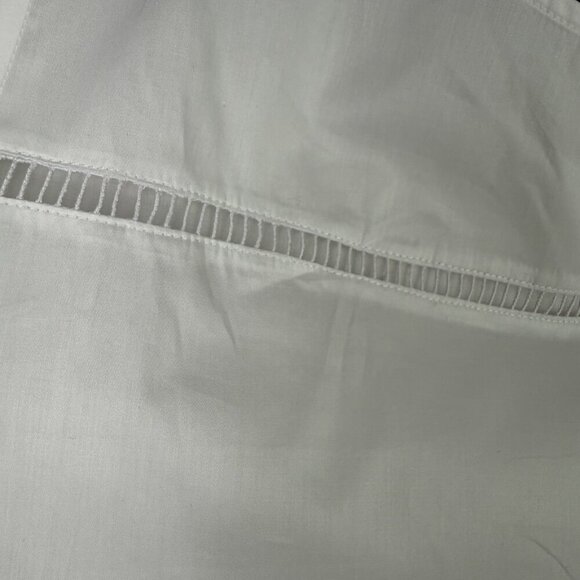 Anthro Harshman Zinnia Blouse Womens Medium White Flutter Sleeve Cotton Top New - Picture 5 of 9